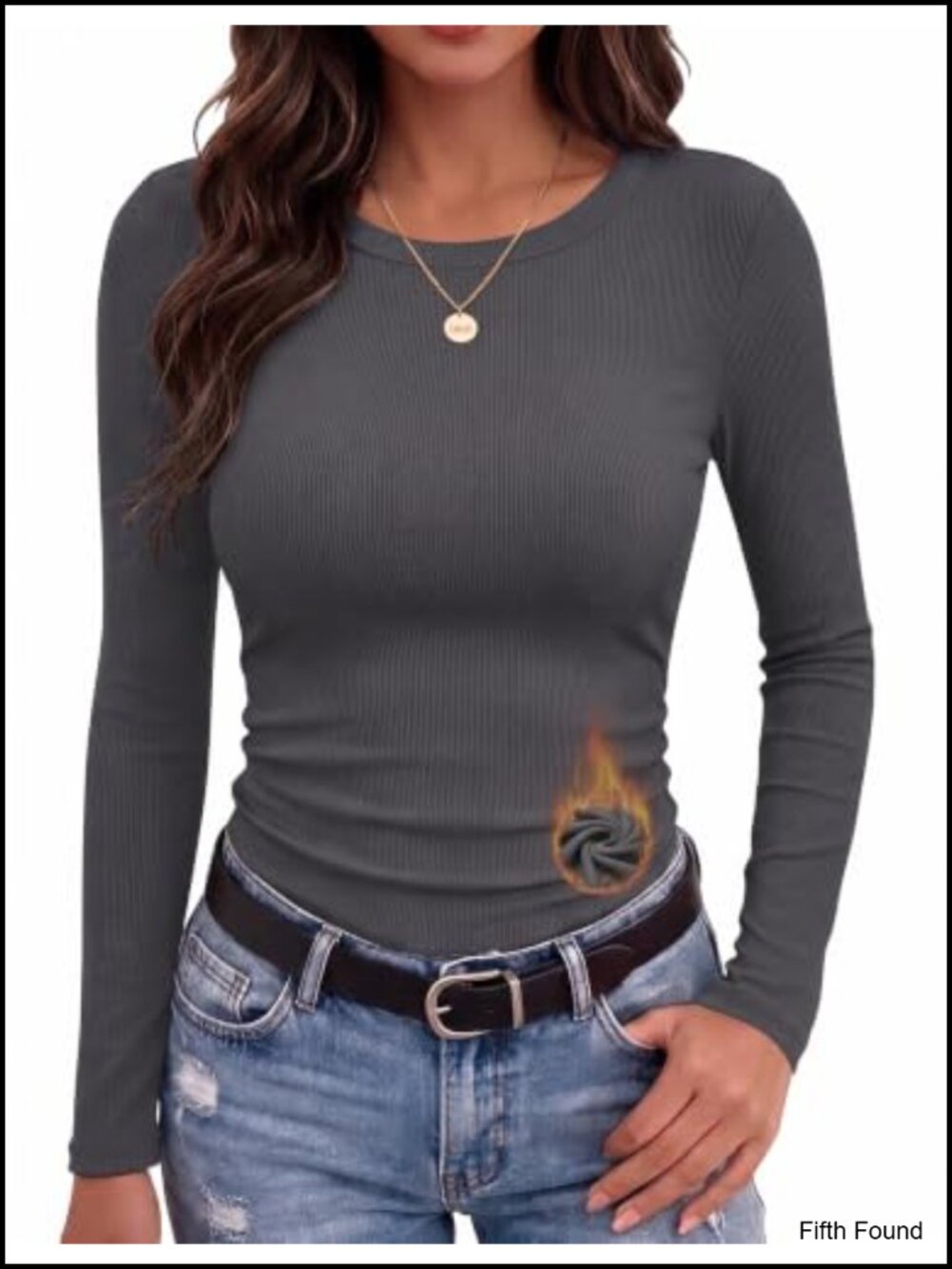 Zeagoo Women Long Sleeve Thermal Crewneck Tee Slim Fit Tops